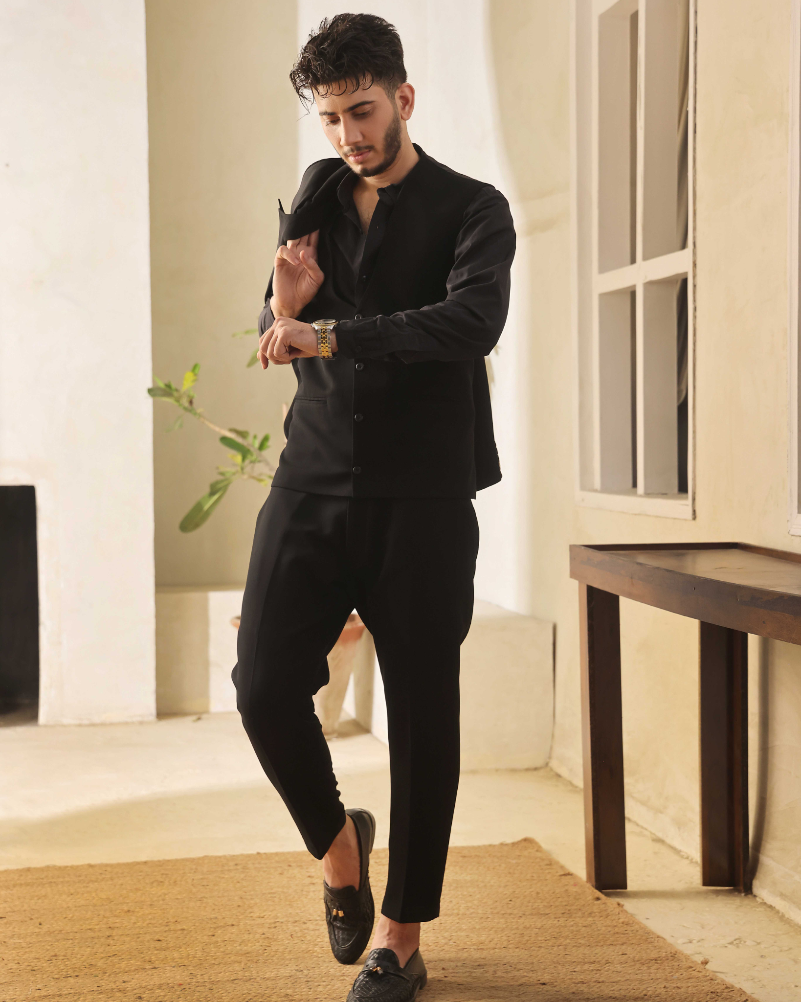 Crisp Line Black 3 Piece Tuxedo
