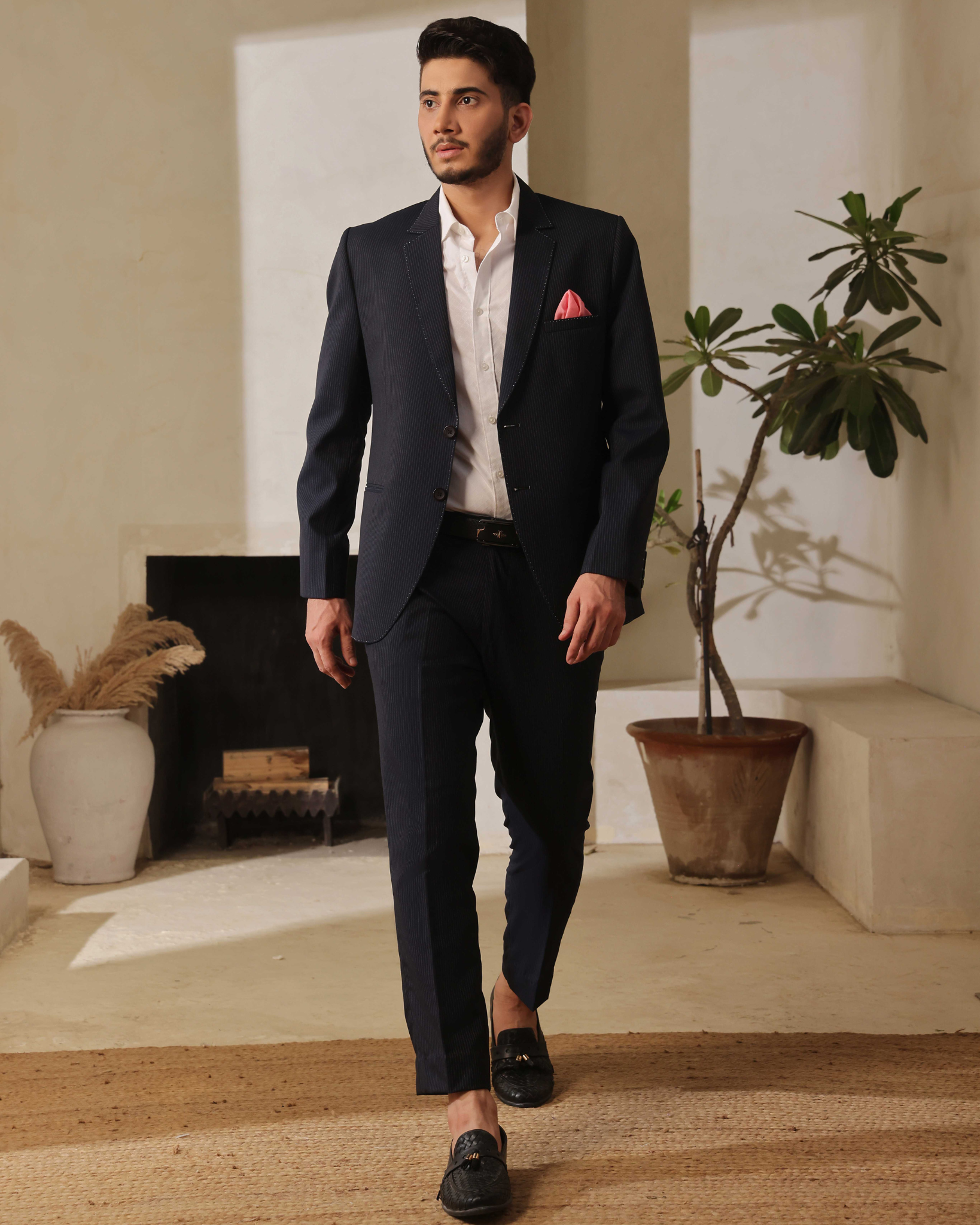 Navy Blue Formal Republic 2 Piece Suit