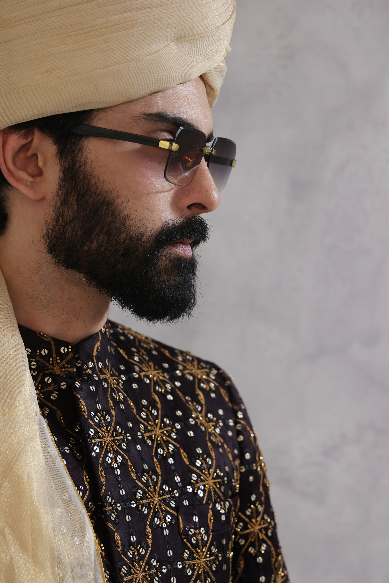 ER SH 115 Black Sherwani