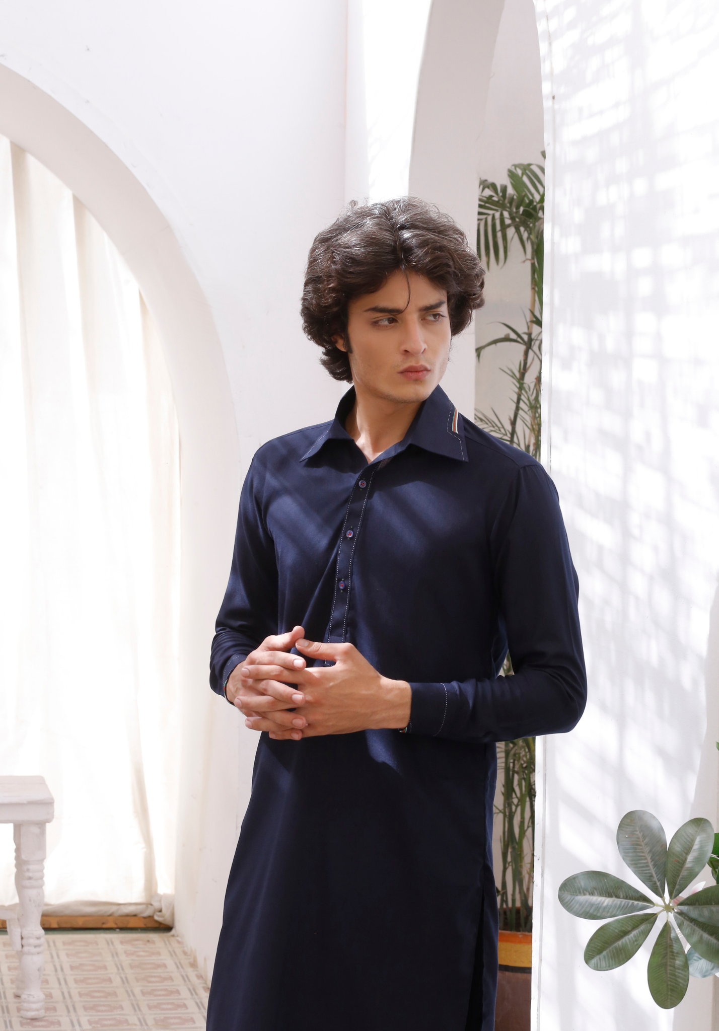ER 795 Navy Blue Formal Shalwar Kameez