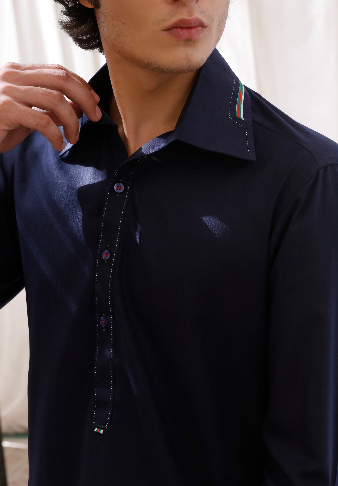 ER 795 Navy Blue Formal Shalwar Kameez