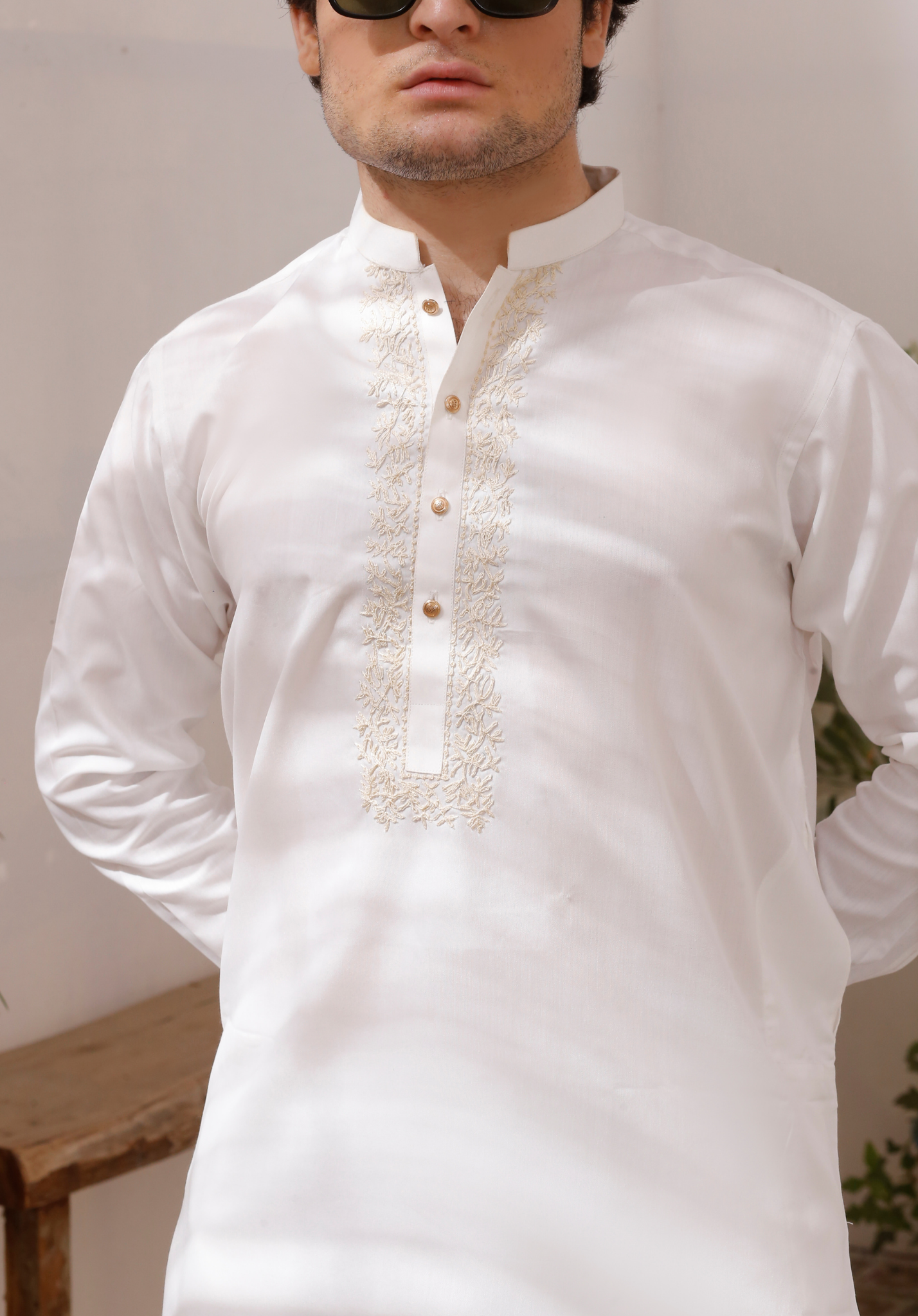 CK 757 White Chikankari Kurta Pajama