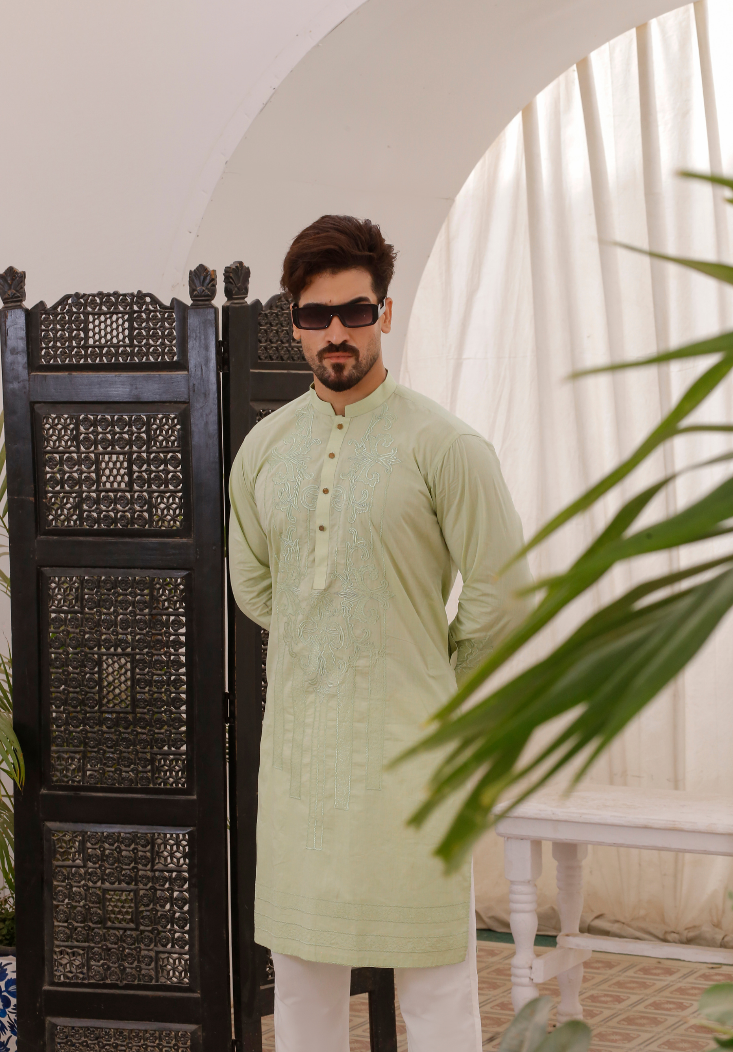 CK 758 Sea Green Chikankari Kurta Pajama