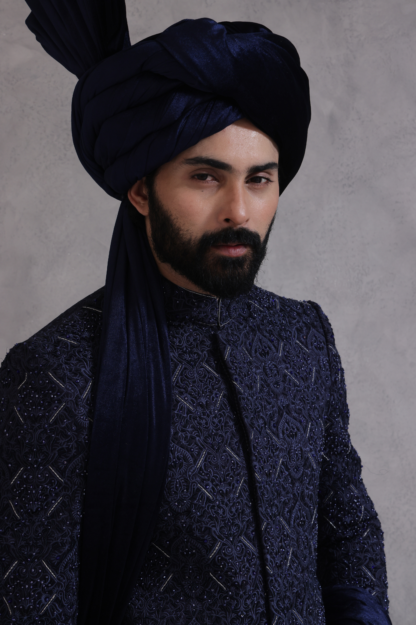 ER SH 118 Navy Blue Sherwani For Men