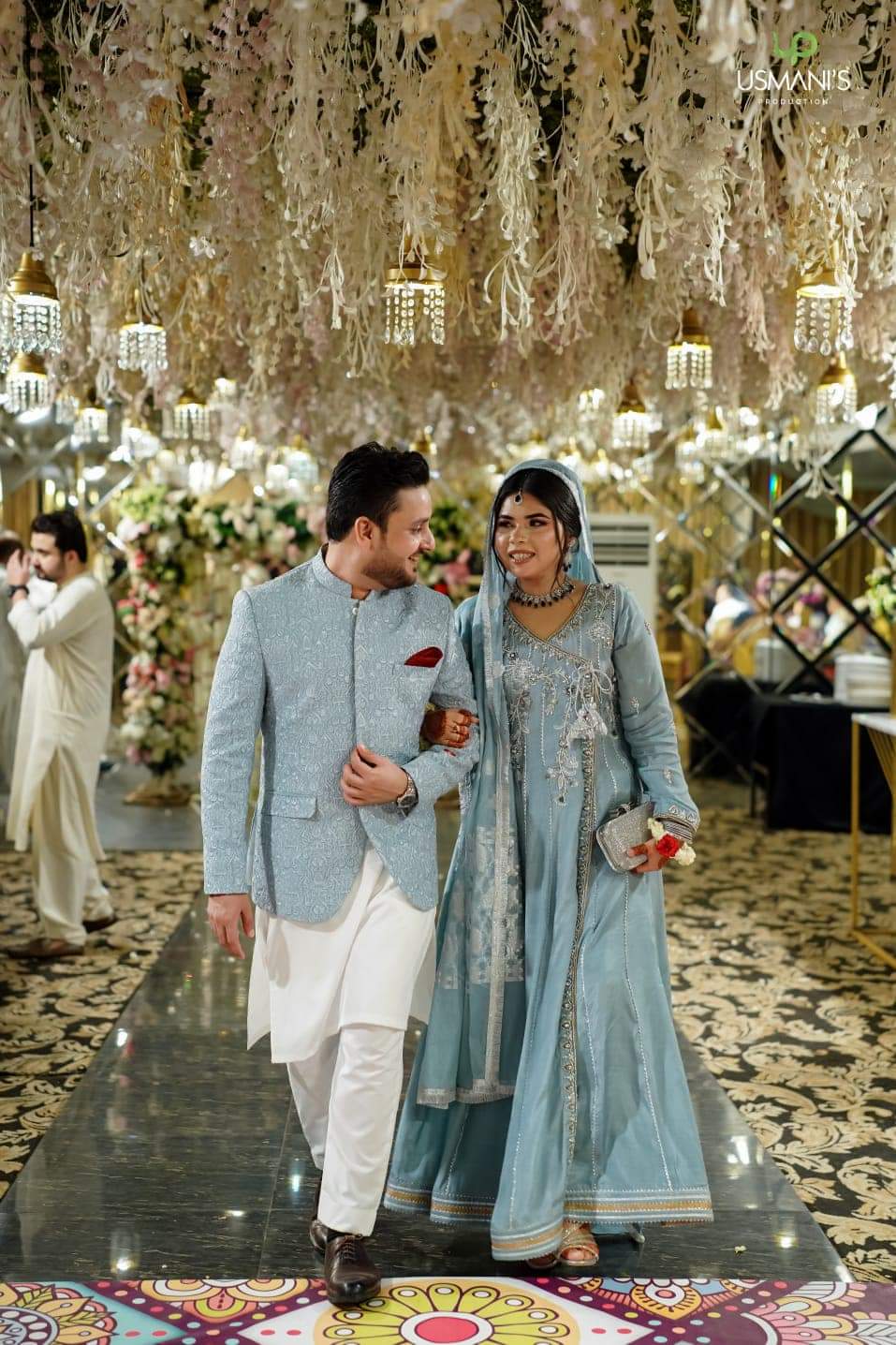CD 1001  Sky Blue Prince Coat for Groom – Pakistani Nikah Outfit