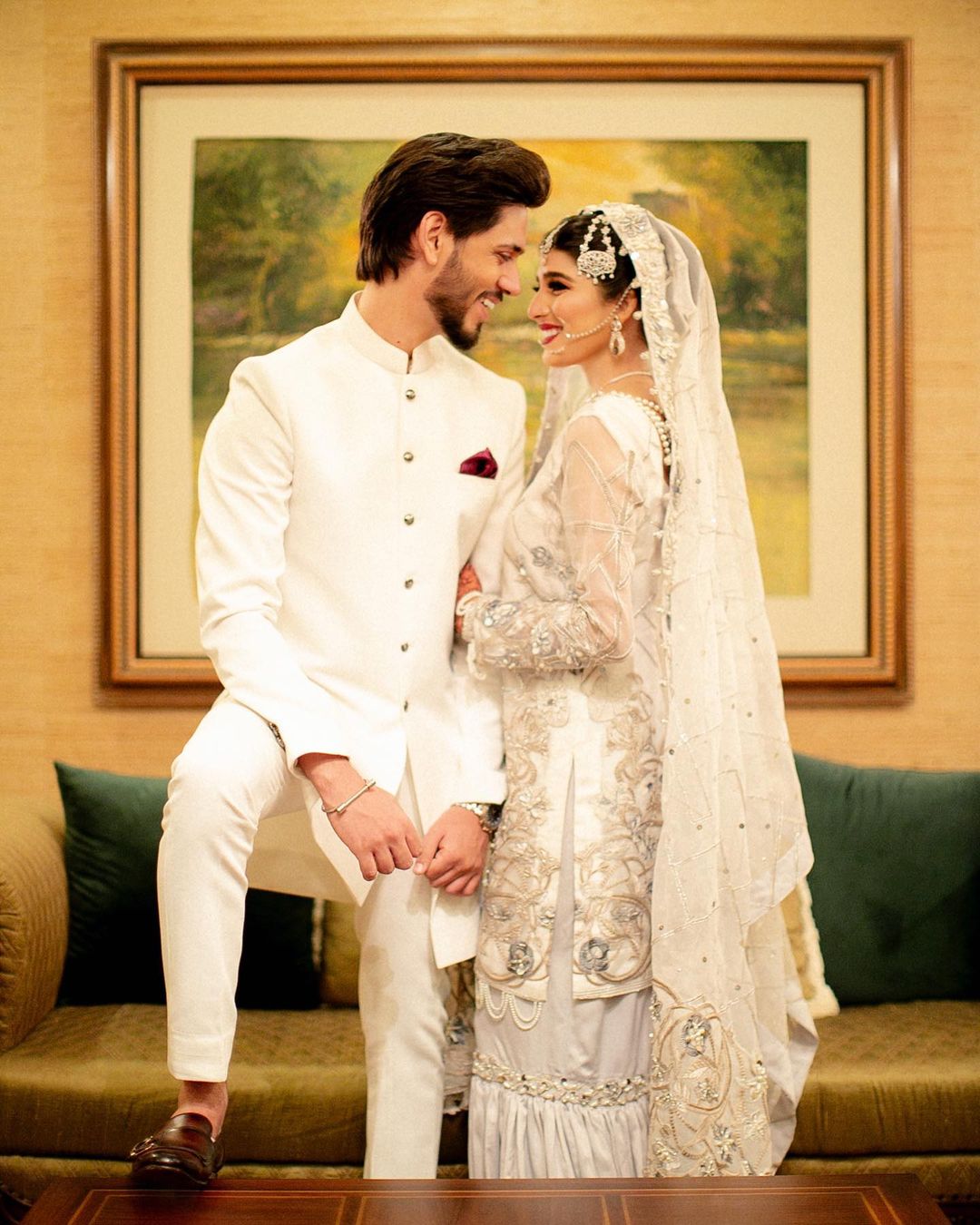 Ahmed Godil Nikah Outfit | White Sherwani for Pakistani Groom | Worldwide Shipping