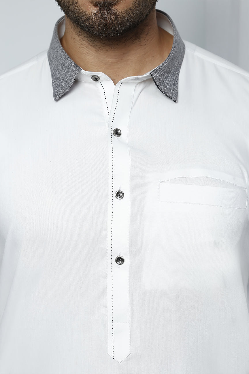 ER 462 White Edge Republic Kurta Pajama For Men