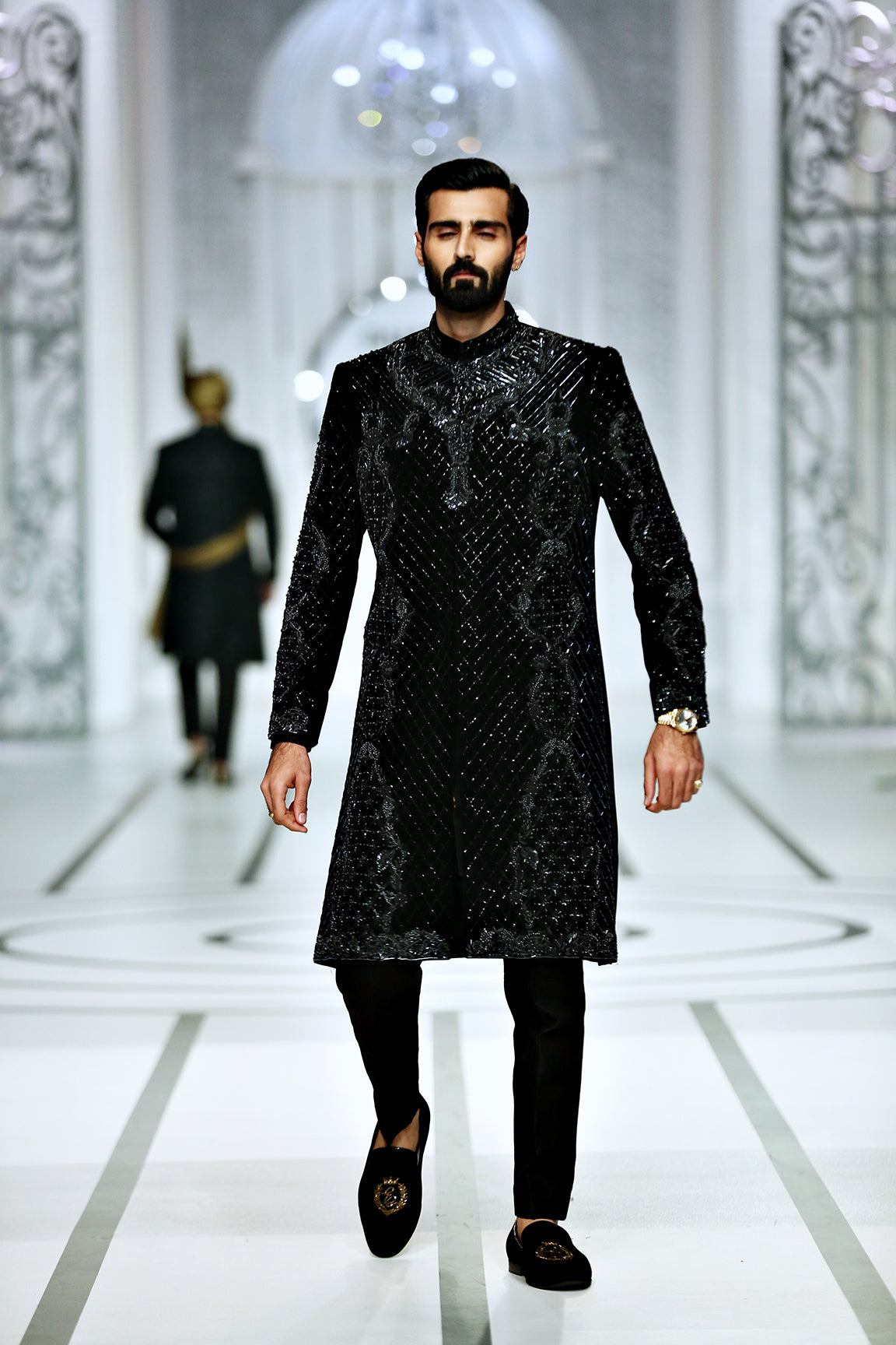 black sherwani for men